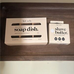 Kitsch Cream Soap Dish and Shave Butter Duo